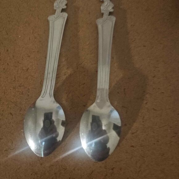 Nestle Quik Bunny Rabbit Spoons Set of 2 Stainless Steel Chocolate Milk Spoons - Picture 5 of 5